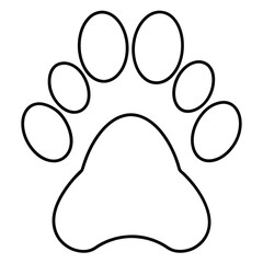 Cartoon paw shape icon for holiday graphics