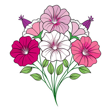 recommend clip art:  Elegant Petunia Flower Bouquet Design