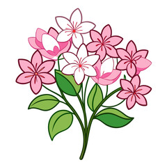  Elegant Pink Jasmine Bouquet Flower Art
