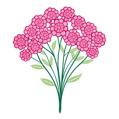  Lovely Pink Yarrow Bouquet Flower Art