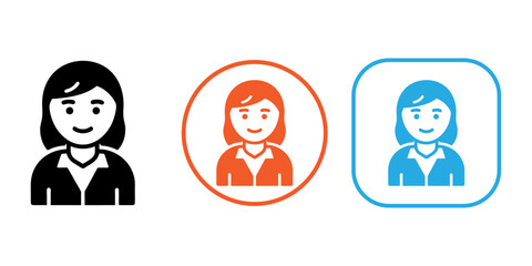 Silhouette of a woman icon design isolated on transparent