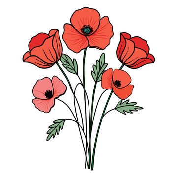 recommend clip art:  Lovely Poppy Bouquet Flower Design
