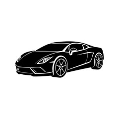 Naklejka premium Sports Car Silhouette vector illustration
