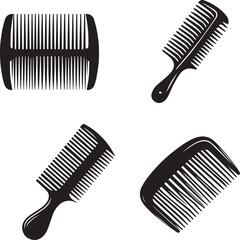 Vector Illustrations of Different Comb Designs