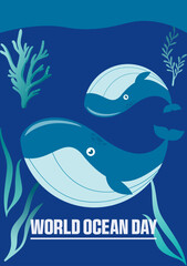 Naklejka premium World ocean day