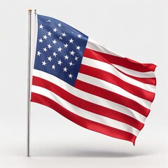 Obraz premium 4th July independence day and USA national flag