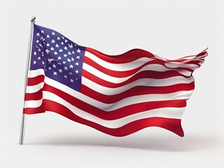4th July independence day and USA national flag