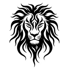 Fototapeta premium Lion Tattoo Design - Lion tattoo design, black and white, fierce, art 