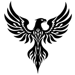 Obraz premium Tribal Phoenix Tattoo Design for T-shirts and Prints 