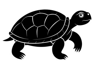 Turtle Silhouette Vector & SVG, Sea Turtle Vector  for Ocean Crafts