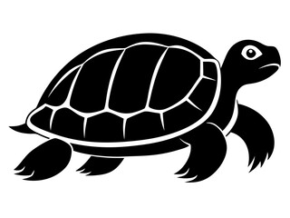 Turtle Silhouette Vector & SVG, Sea Turtle Vector  for Ocean Crafts