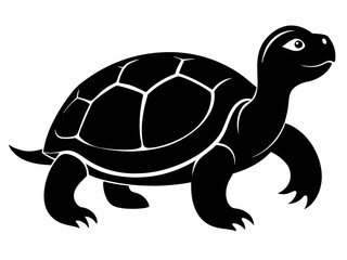 Turtle Silhouette Vector & SVG, Sea Turtle Vector  for Ocean Crafts