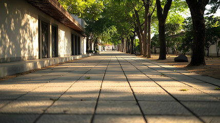 Fototapeta premium Sunlight Path Through Garden Alley