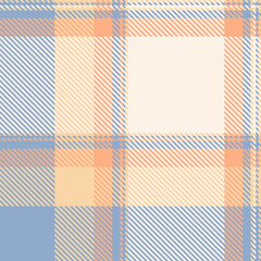 Ceremony textile texture background, english pattern check vector. Dining room seamless plaid tartan fabric in orange and old lace colors.