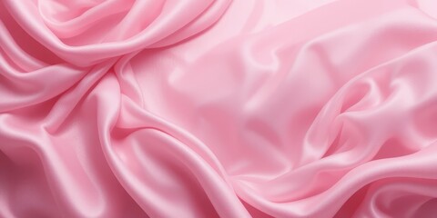 Fototapeta premium Abstract Draped Pink Silk Fabric Texture