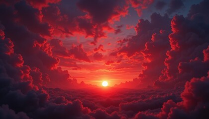 Fototapeta premium Crimson Sunset Embrace