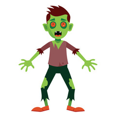 Halloween zombies isolated on white