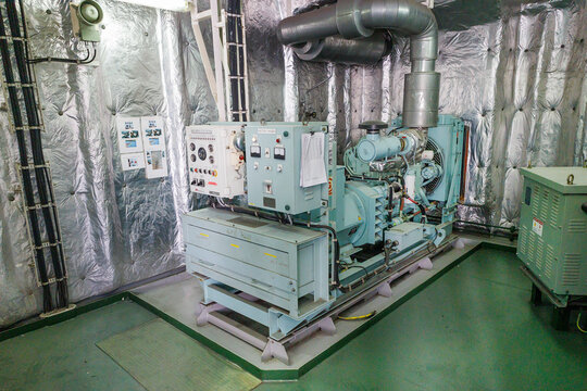 Emergency Diesel Generator on board of cargo ship