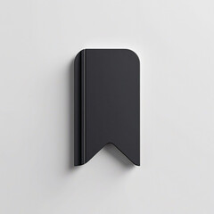 Black bookmark icon on white background.
