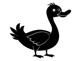 Silly Goose Silhouette Vector & SVG 