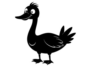 Silly Goose Silhouette Vector & SVG 