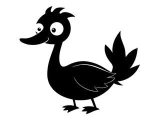 Silly Goose Silhouette Vector & SVG 