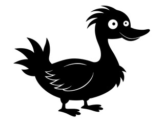 Silly Goose Silhouette Vector & SVG 
