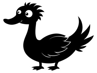 Fototapeta premium Silly Goose Silhouette Vector & SVG 