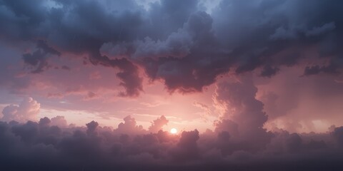 Fototapeta premium Sunset Through Dramatic Cloudscape