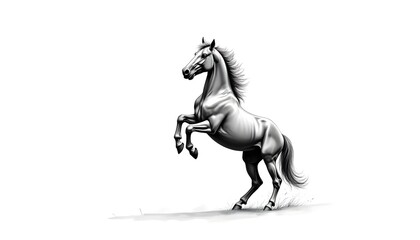 Horse rearing up dramatically