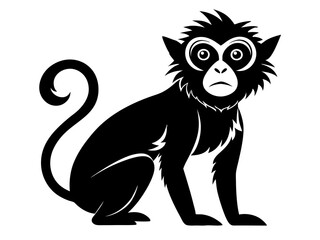 Cute Monkey Vector & SVG | Adorable Jungle Animal Vector for Kids Crafts
