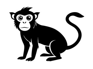 Obraz premium Cute Monkey Vector & SVG | Adorable Jungle Animal Vector for Kids Crafts