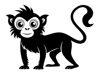 Cute Monkey Vector & SVG | Adorable Jungle Animal Vector for Kids Crafts