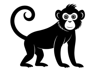Cute Monkey Vector & SVG | Adorable Jungle Animal Vector for Kids Crafts