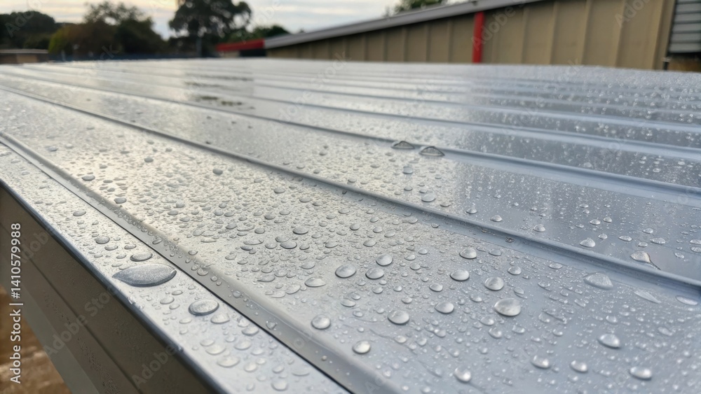 Poster a closeup of a moistureresistant coating on a panel illustrating protection against environmental el