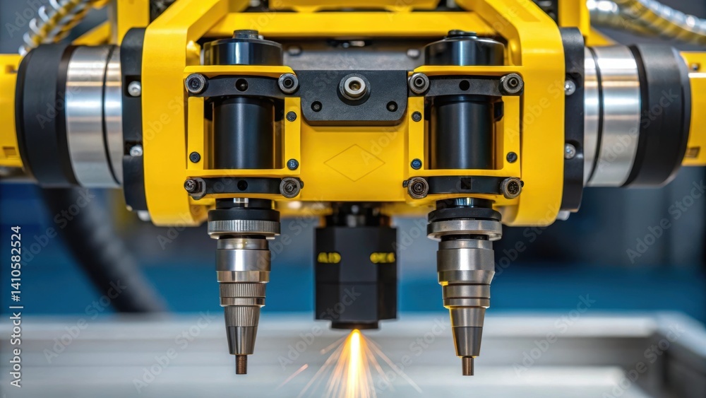 Aufkleber A closeup of the robotic end effector featuring a combination of welding equipment and manipulative grippers designed for precision in challenging underwater tasks.