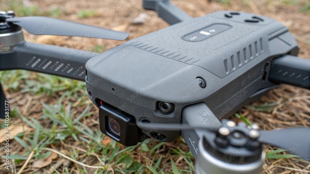 Aufkleber a closeup on the drones exterior casing showcasing the rugged and weatherresistant materials used to