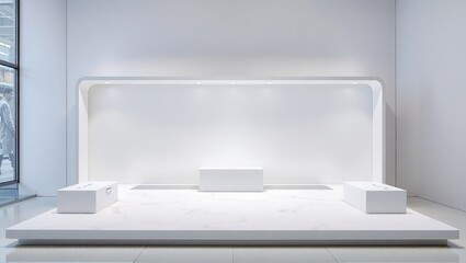 Empty Stylish Display Stand Awaits a Luxurious Product