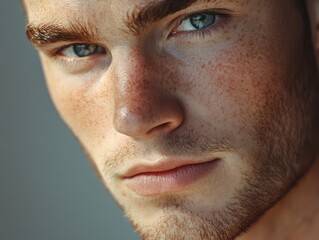 Fototapeta premium Close up portrait young man