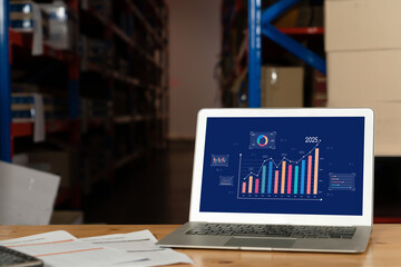 Business data dashboard provide business intelligence analytic for marketing strategy planning...