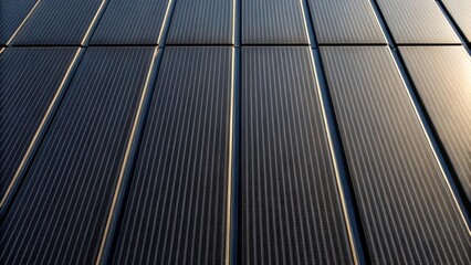 A medium closeup capturing the textured finish of the panels exterior revealing the dark energyabsorbing surface contrasting against the sleek reflective solar elements.