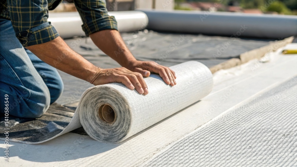 Aufkleber a medium closeup of a construction workers hands expertly manipulating a roll of seismicresistant fa
