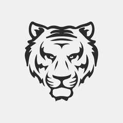 tiger head vector illustration mascot logo vector