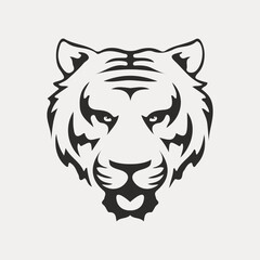 tiger head vector illustration mascot logo vector
