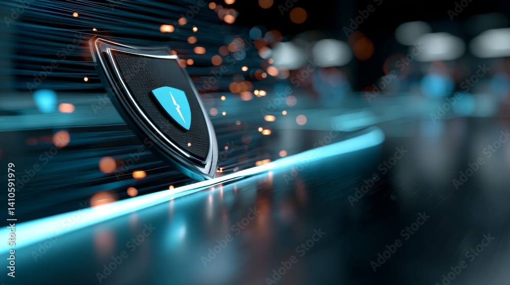 Poster protecting business and financial transaction data from cyber attacks is achieved through cyber ​​se