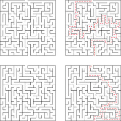 Complex Maze Puzzles Solutions, Paths, and Brain Teasers