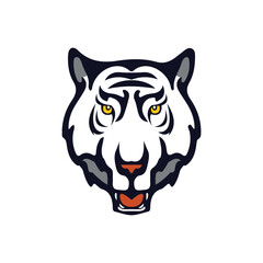 Angry tiger head