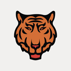 tiger head vector illustration mascot logo vector