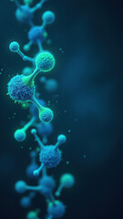 Molecular model of a GLP-1 receptor with glucose molecules docked.