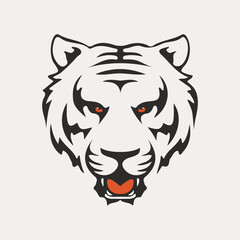 Angry tiger head 